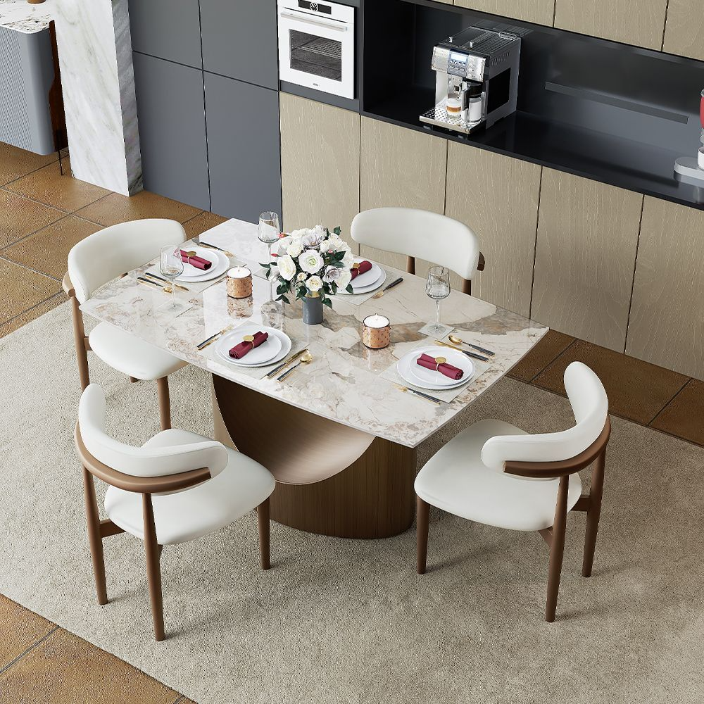 Aurelio Recta Matte Sintered Stone Dining Table