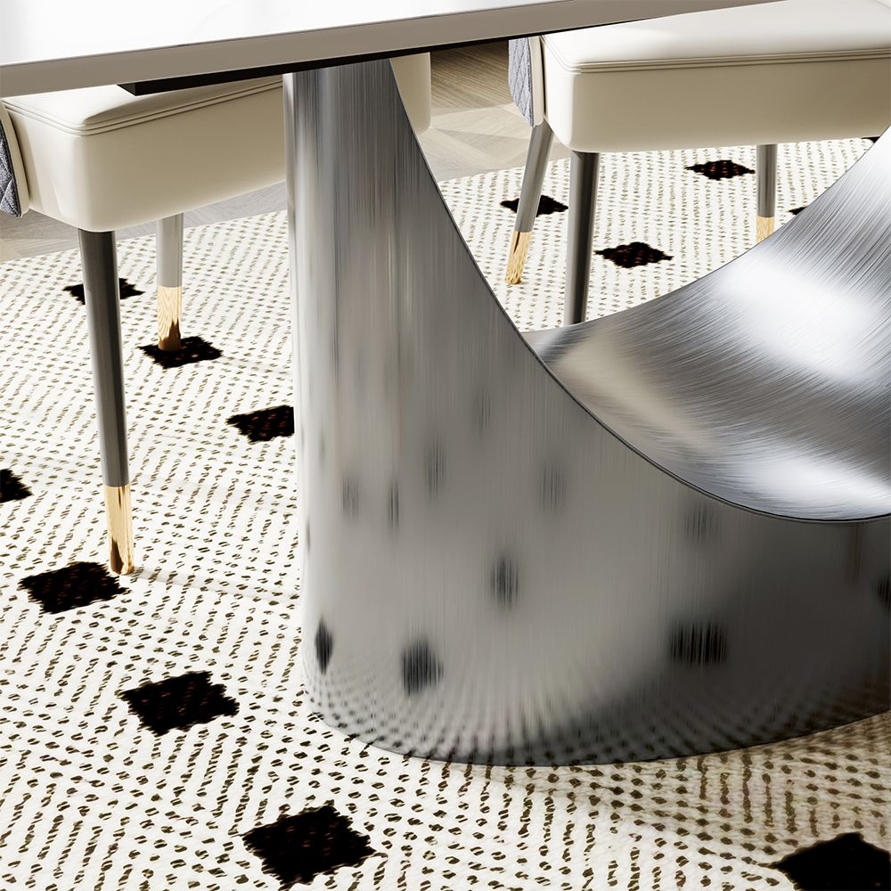 Aurelio Recta Matte Sintered Stone Dining Table