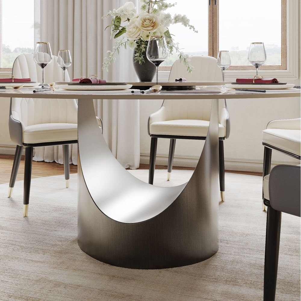 Aurelio Luxe Round Sintered Stone Dining Table