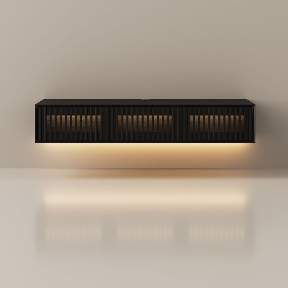 Aeolus Mid-Century Floating LED TV Console