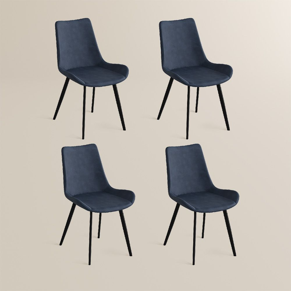 Rivaro Contemporary Leather Dining Chairs (Set of 2)