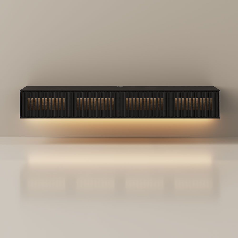 Aeolus Mid-Century Floating LED TV Console