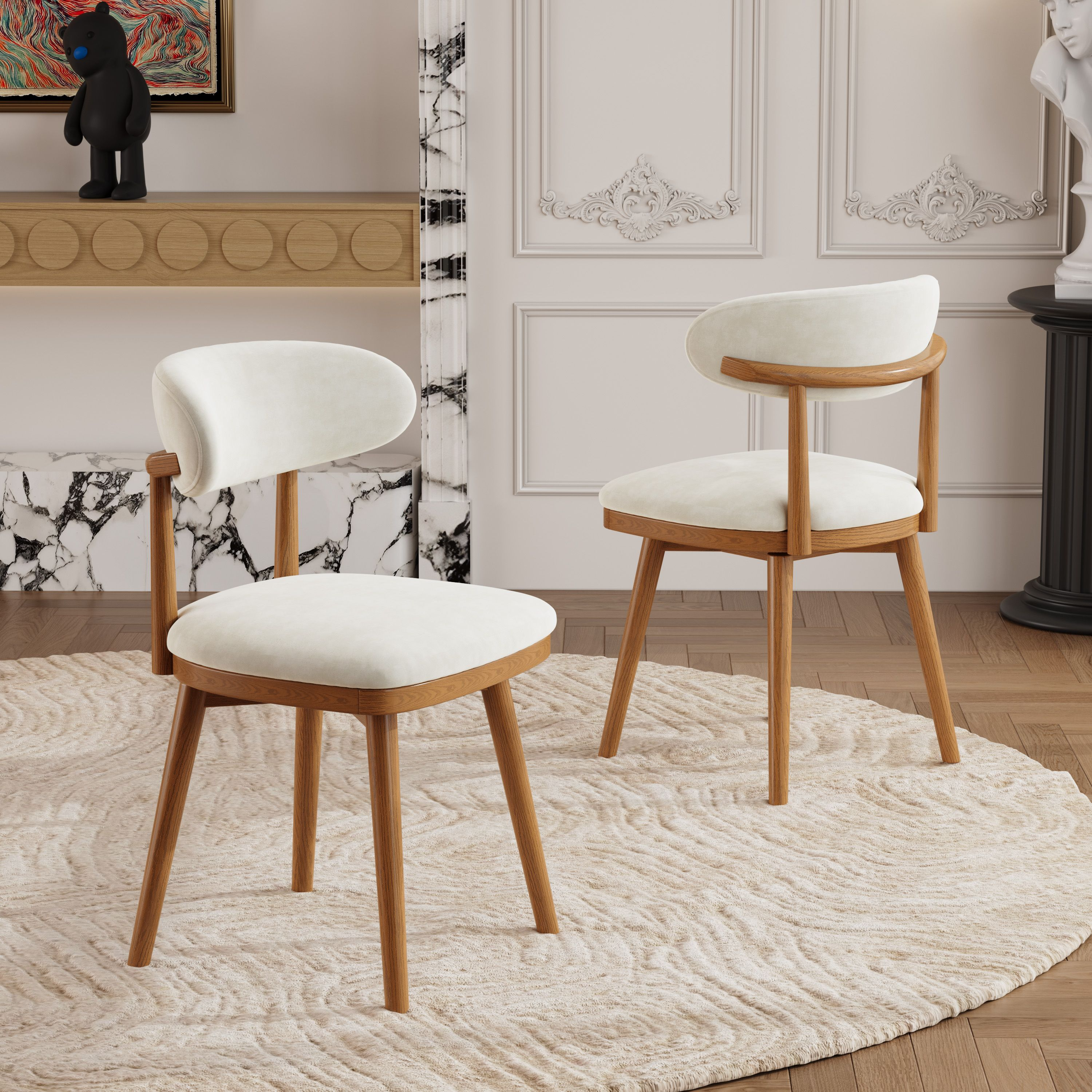 Lawson Mid-Century Swivel Dining Chairs – Set of 2