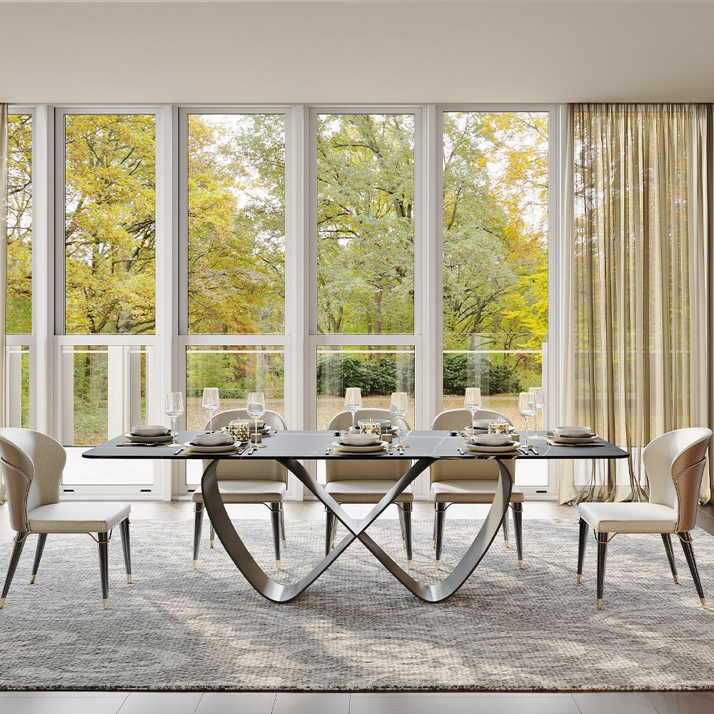 NovaLux Rectangular Sintered Stone Dining Table