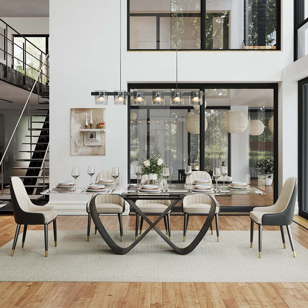 NovaLux Rectangular Sintered Stone Dining Table