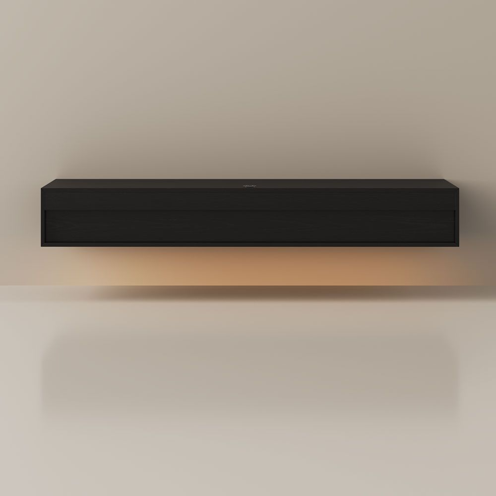 Aeolus Mid-Century Floating LED TV Console