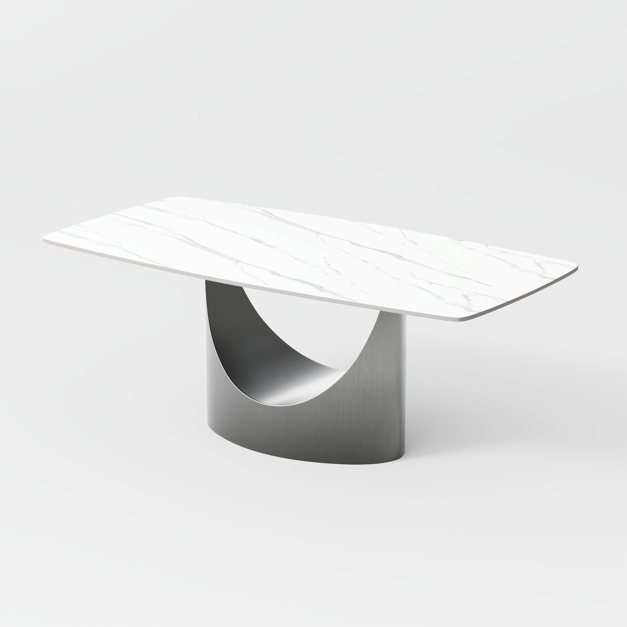Aurelio Recta Matte Sintered Stone Dining Table