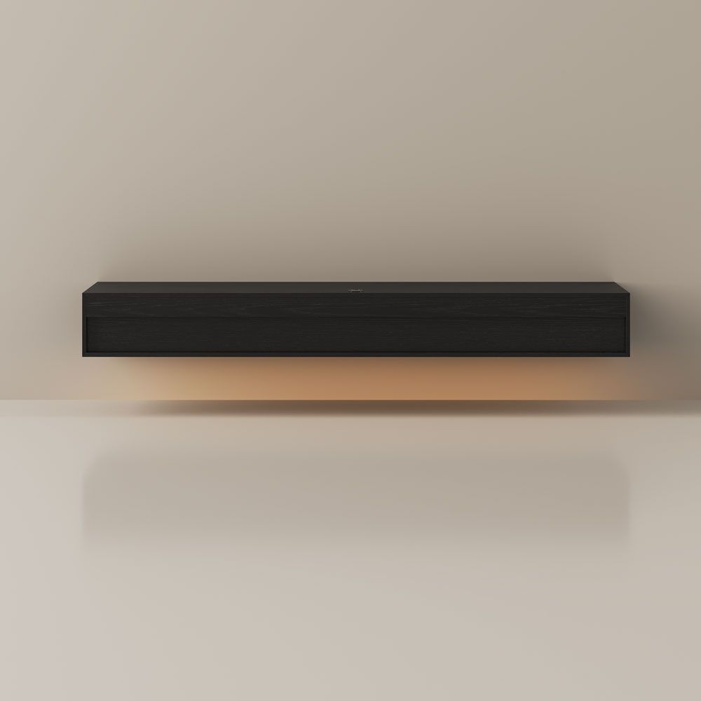 Aeolus Mid-Century Floating LED TV Console