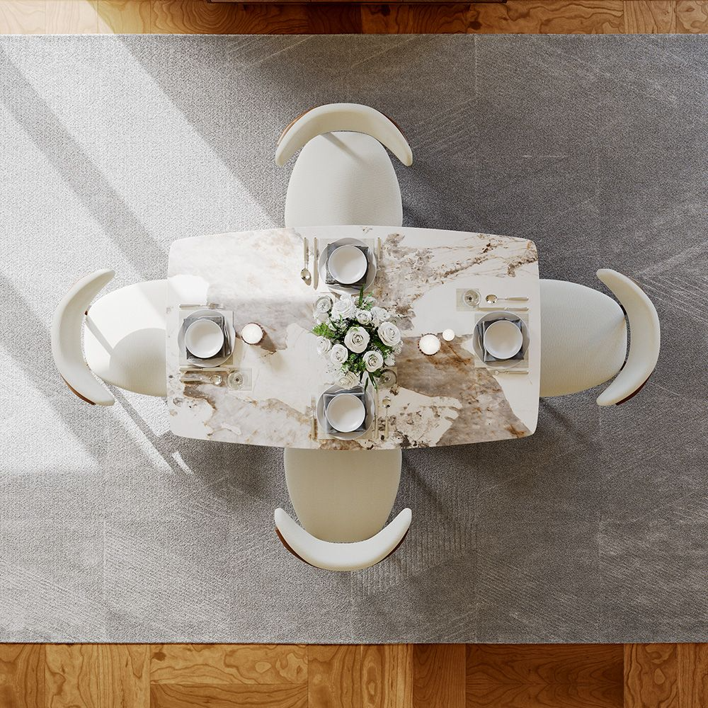 Aurelio Recta Matte Sintered Stone Dining Table