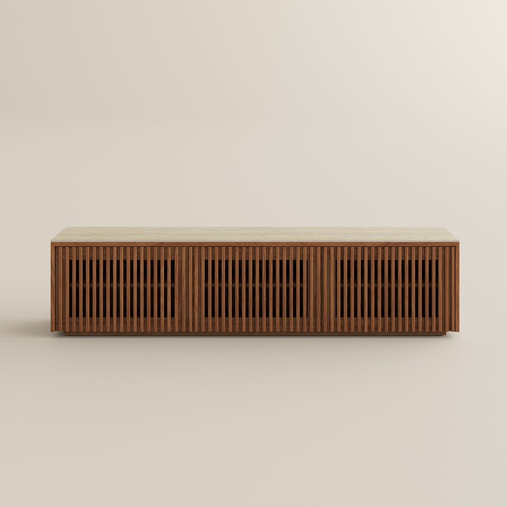 Aeolus Modern Wood TV Stand