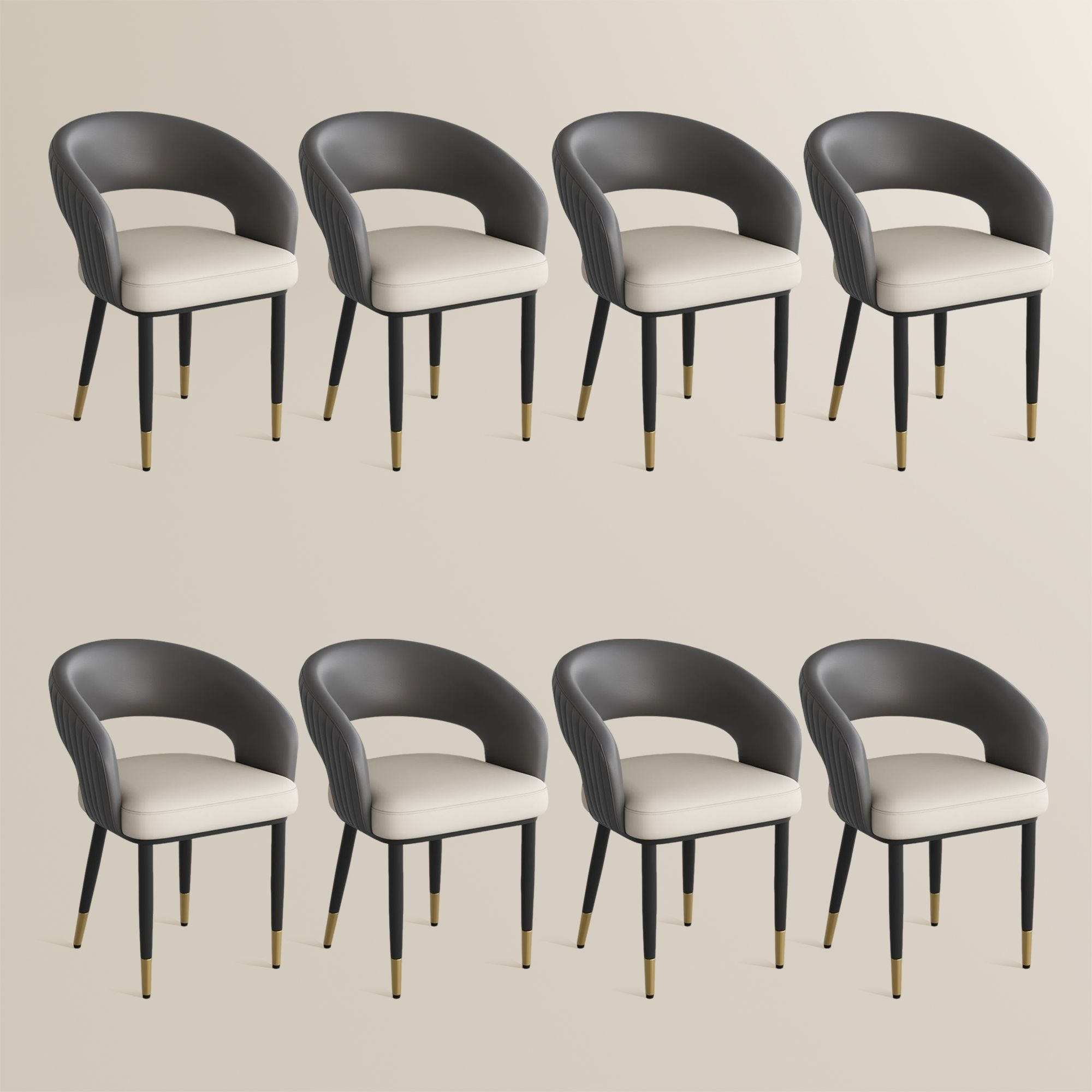 Seren 50 cm Modern Upholstered Dining Chairs — Set of 2