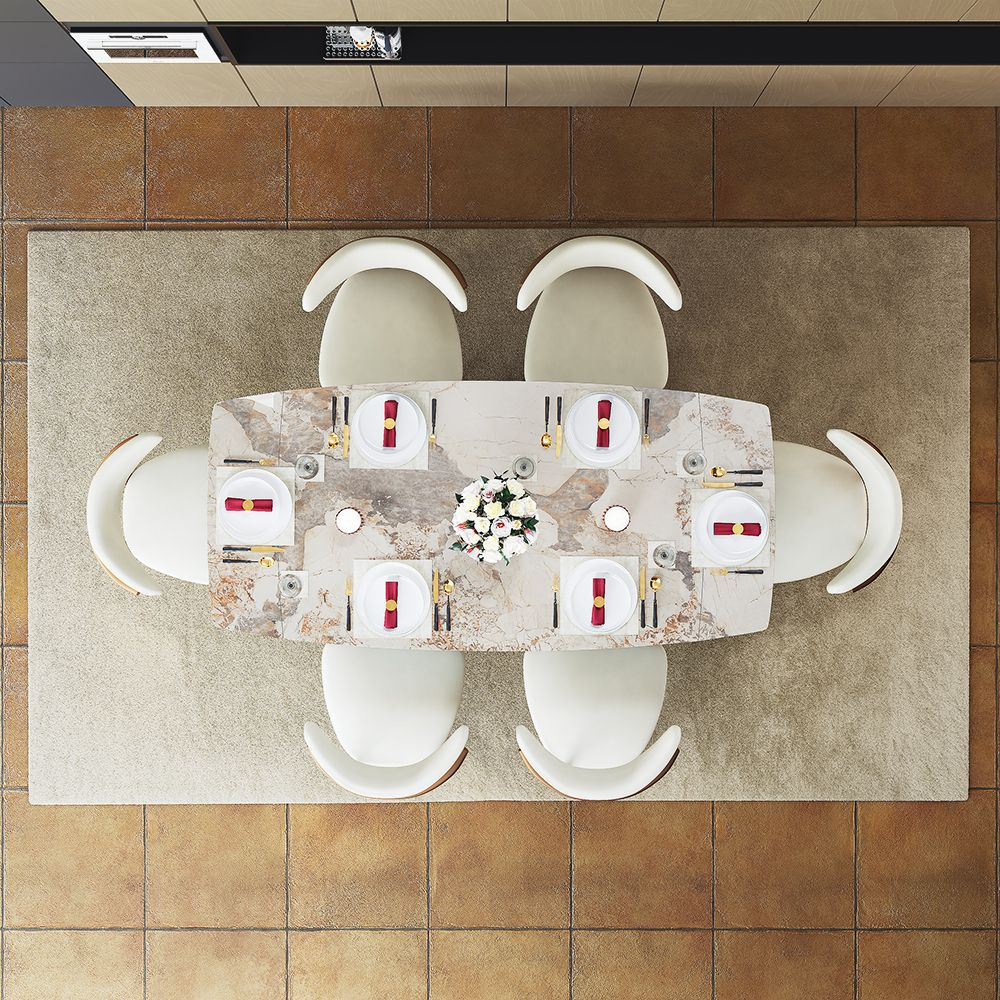 Aurelio Recta Matte Sintered Stone Dining Table