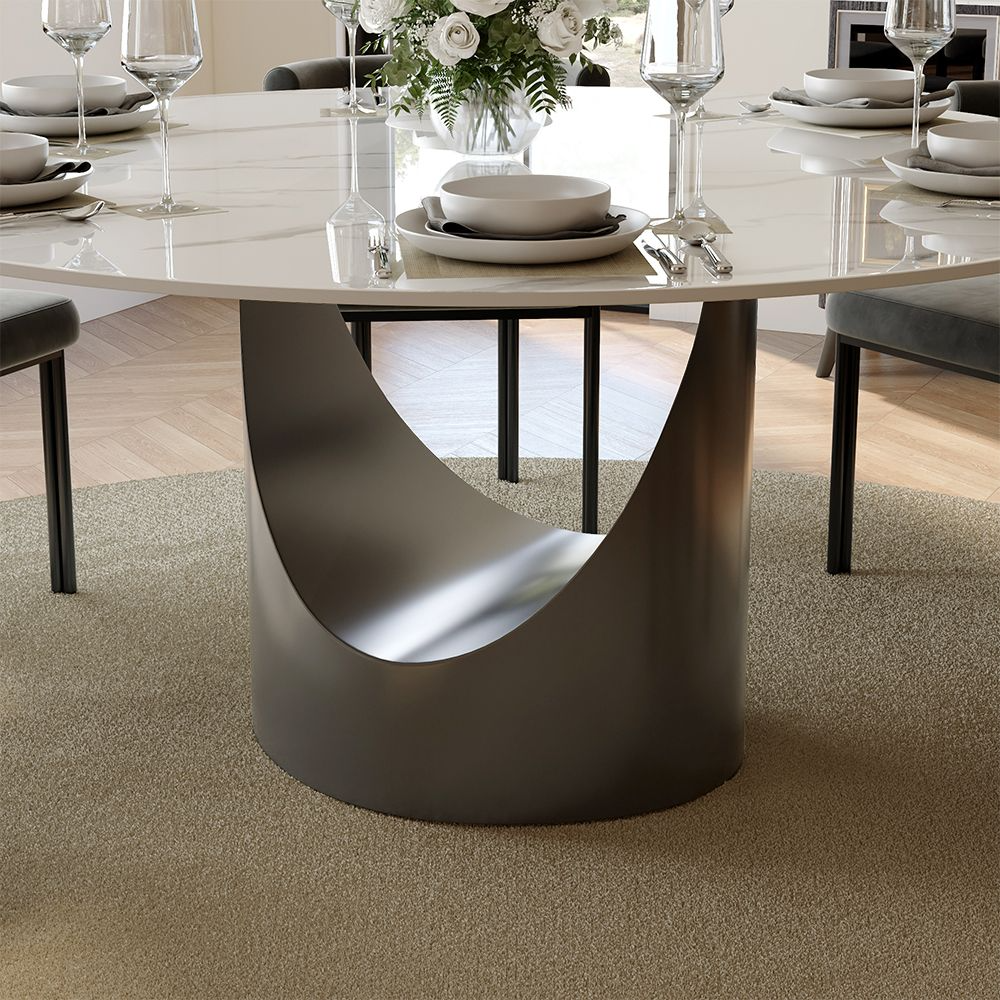 Aurelio Luxe Round Sintered Stone Dining Table