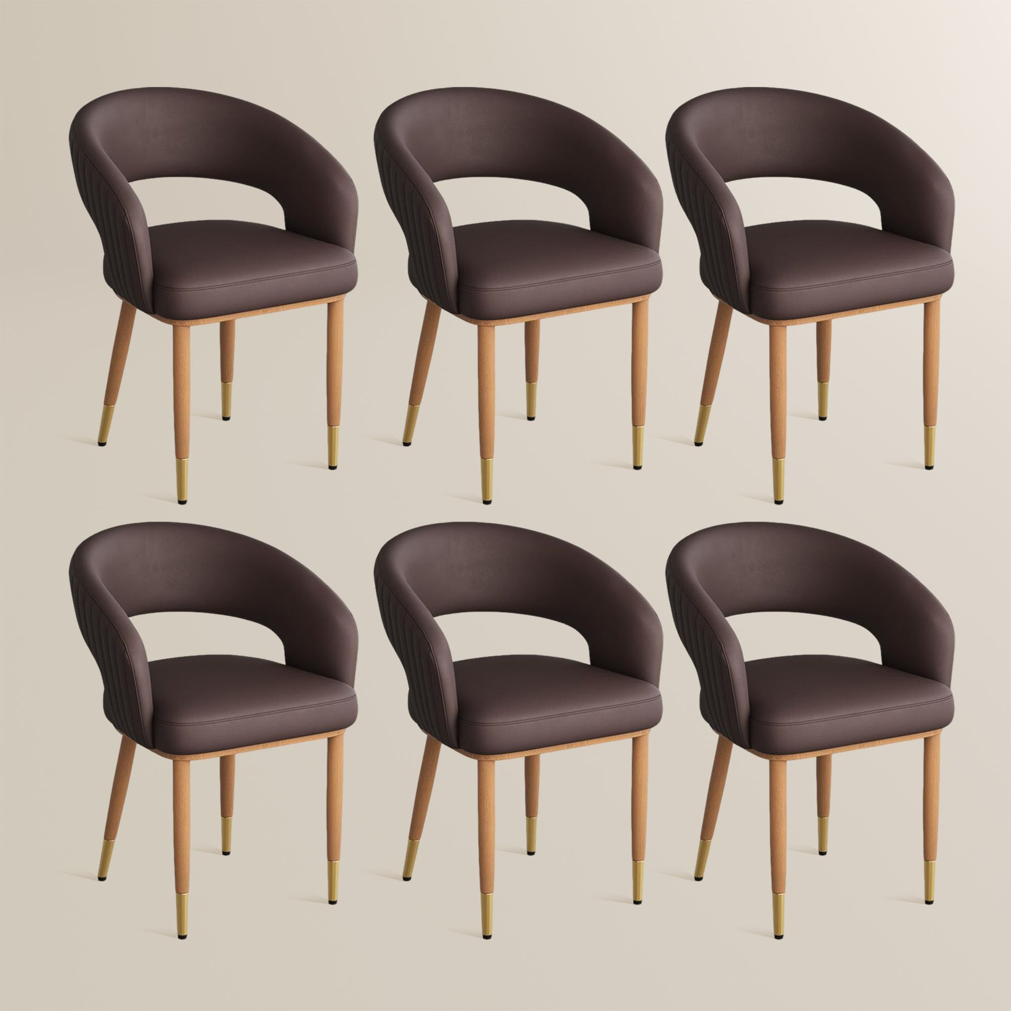 Seren 50 cm Modern Upholstered Dining Chairs — Set of 2