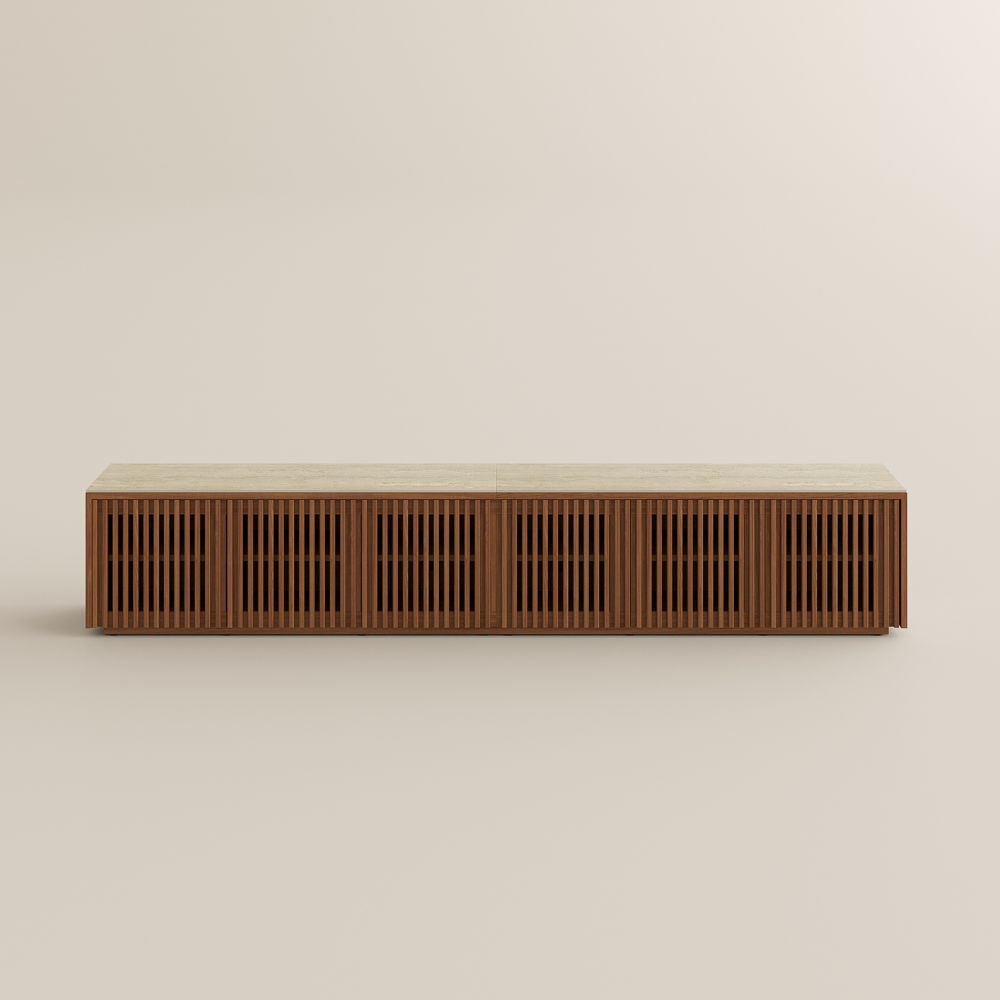 Aeolus Modern Wood TV Stand