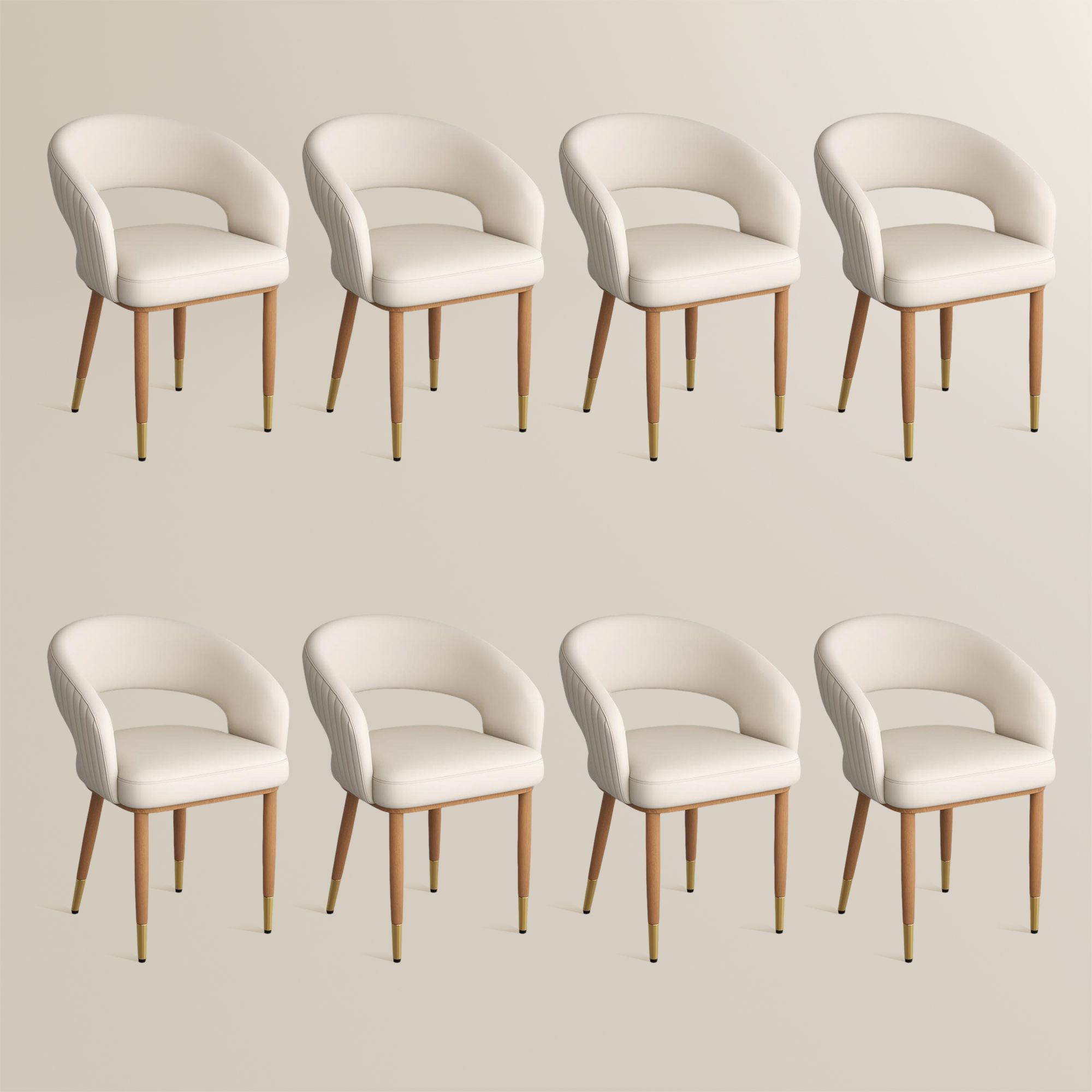 Seren 50 cm Modern Upholstered Dining Chairs — Set of 2