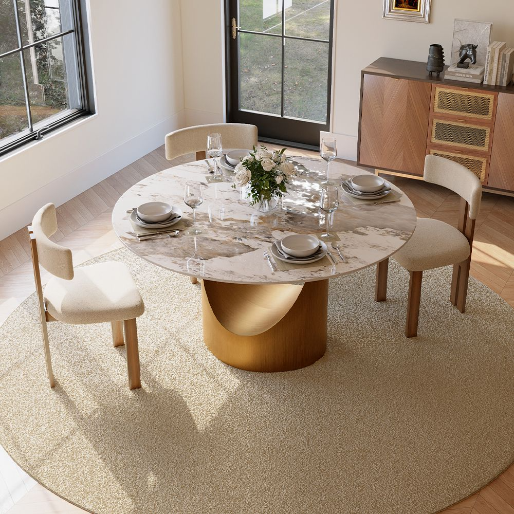 Aurelio Luxe Round Sintered Stone Dining Table