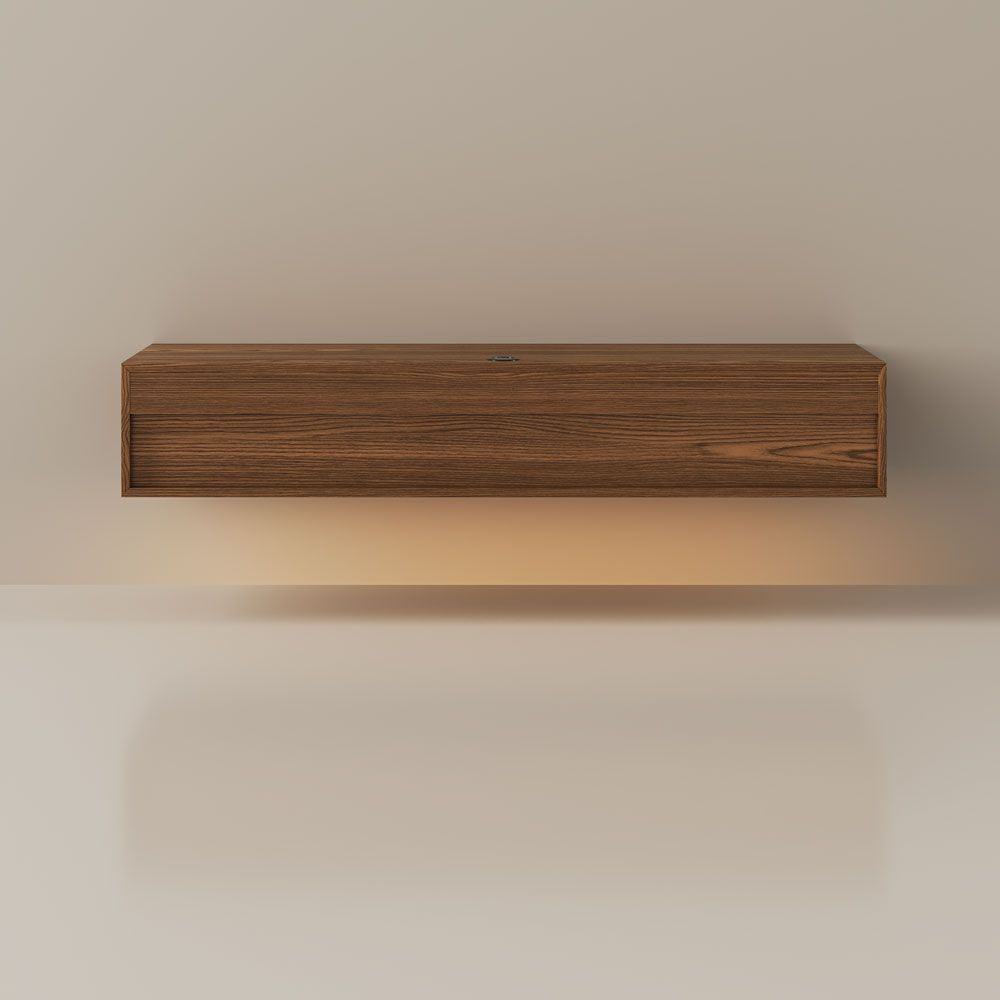 Aeolus Mid-Century Floating LED TV Console