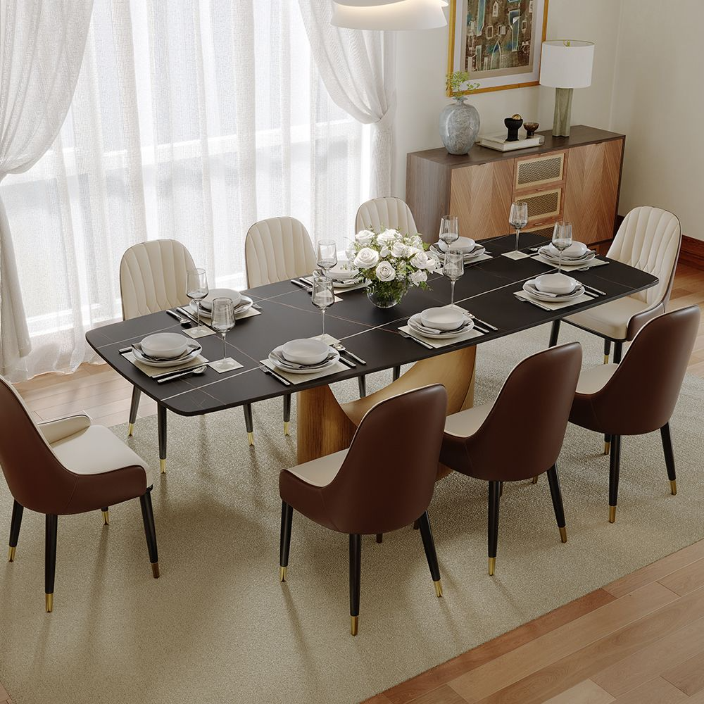 Aurelio Recta Matte Sintered Stone Dining Table