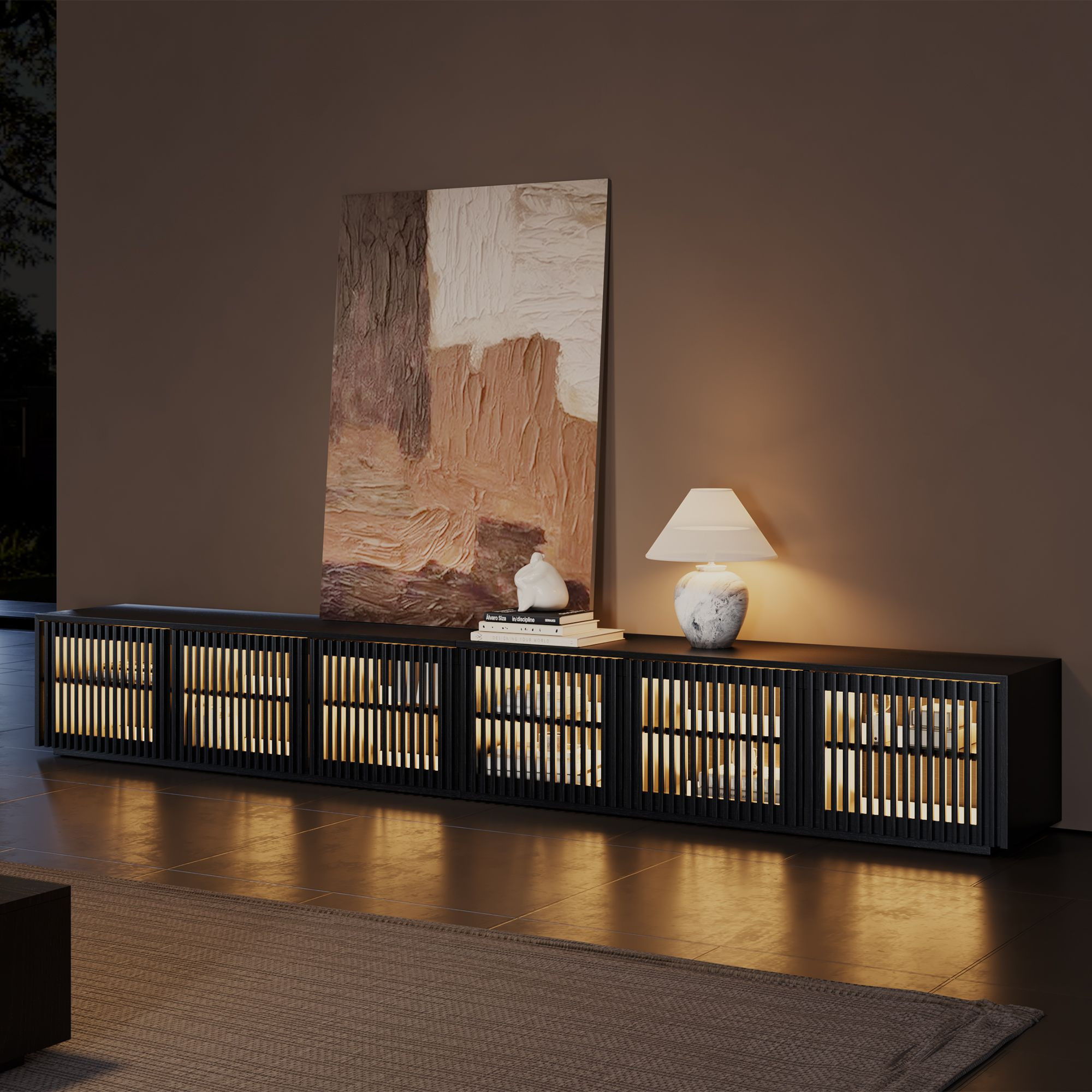 Aeolus Modern Wood TV Stand