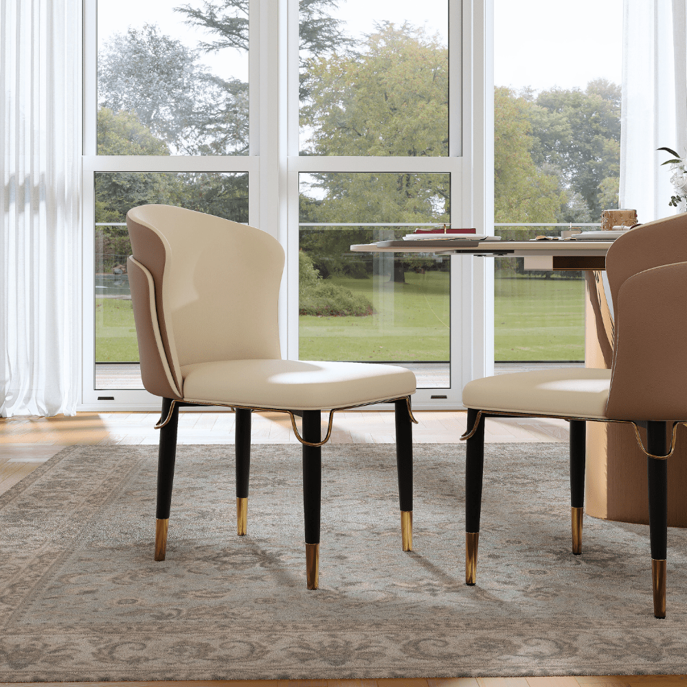 Solena Pair of Modern Upholstered Dining Chairs