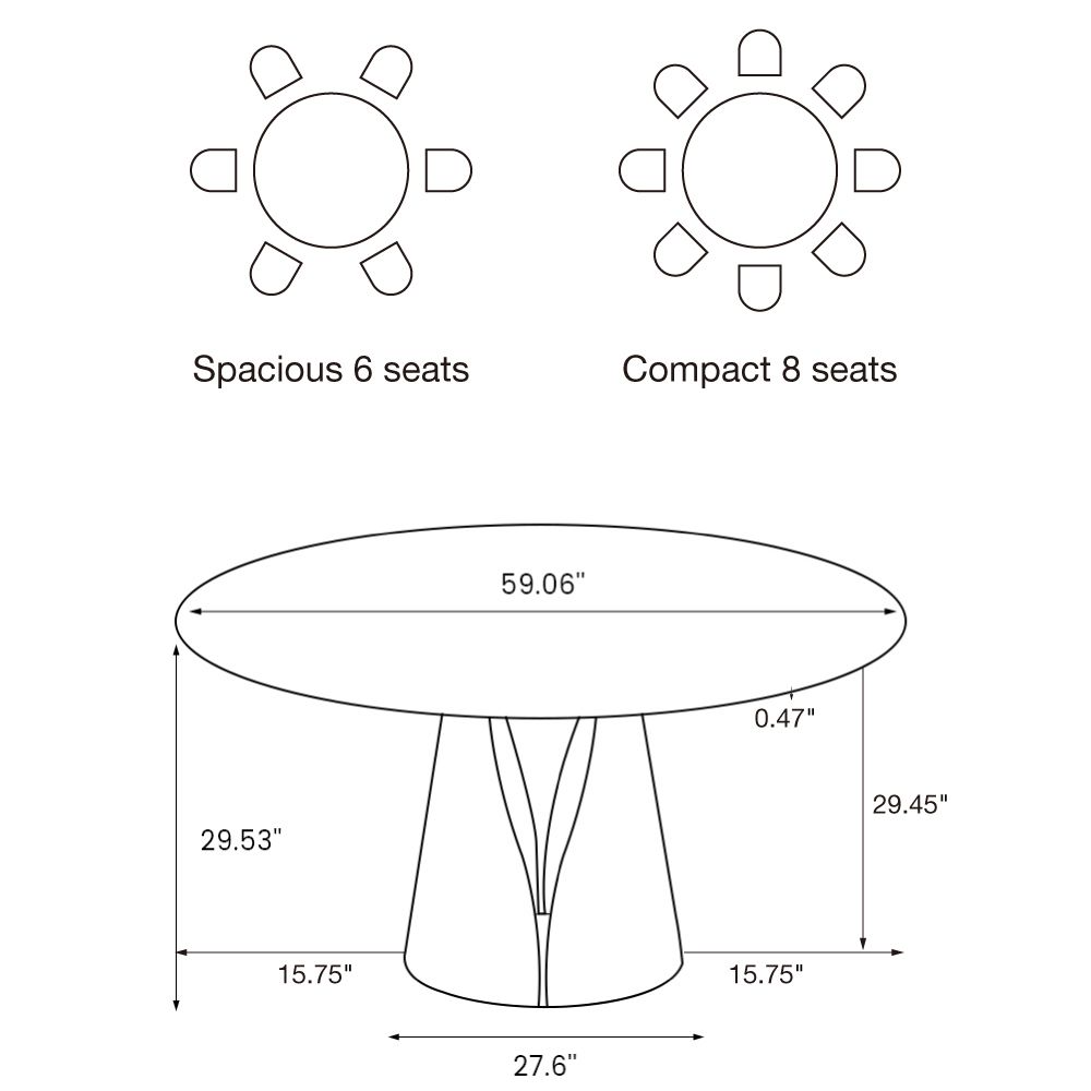 White / Bronze / 150cm Table