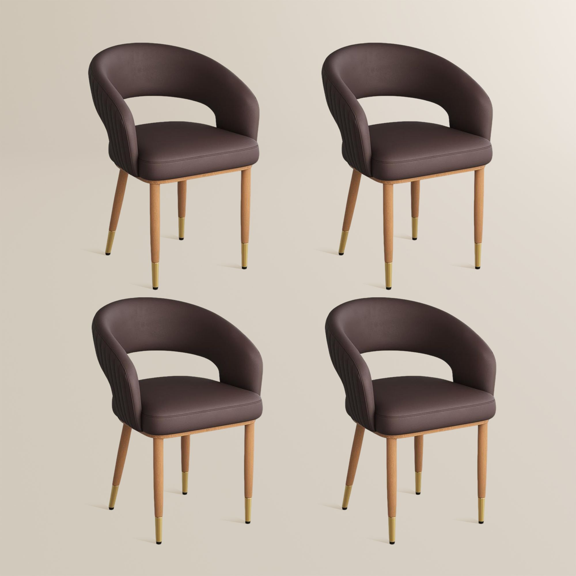 Seren 50 cm Modern Upholstered Dining Chairs — Set of 2
