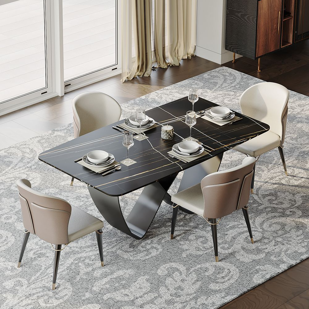 NovaLux Rectangular Sintered Stone Dining Table
