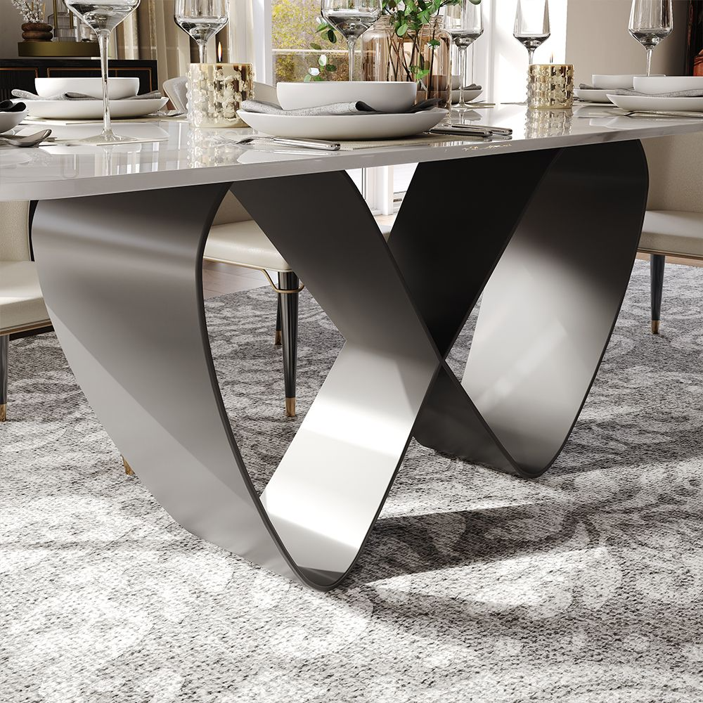 NovaLux Rectangular Sintered Stone Dining Table