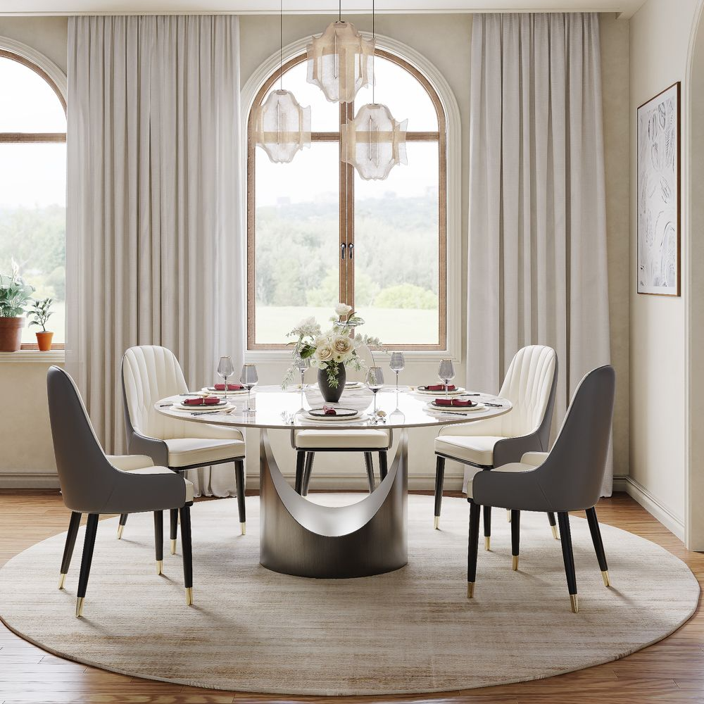 Aurelio Luxe Round Sintered Stone Dining Table