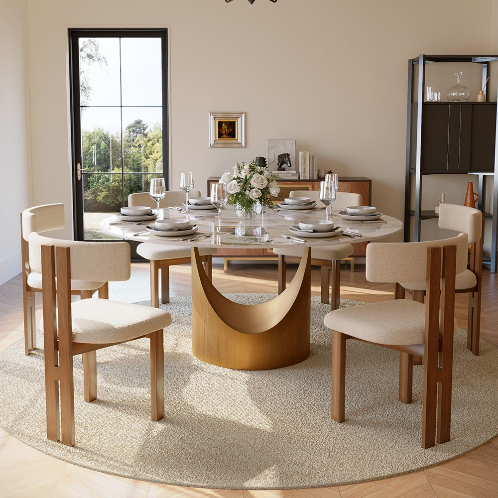 Aurelio Luxe Round Sintered Stone Dining Table