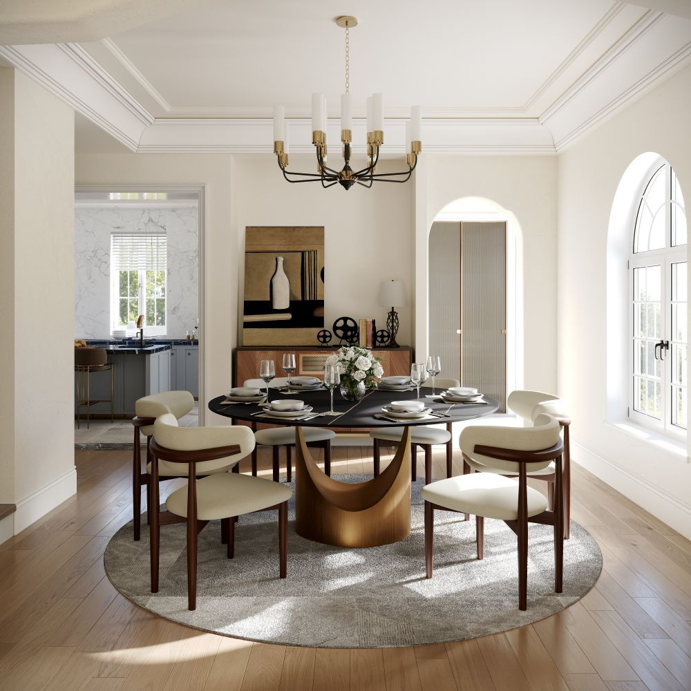 Aurelio Luxe Round Sintered Stone Dining Table