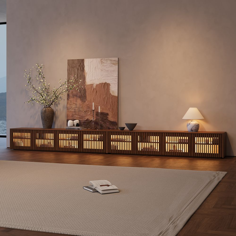 Aeolus Modern Wood TV Stand