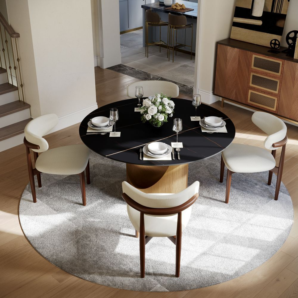 Aurelio Luxe Round Sintered Stone Dining Table