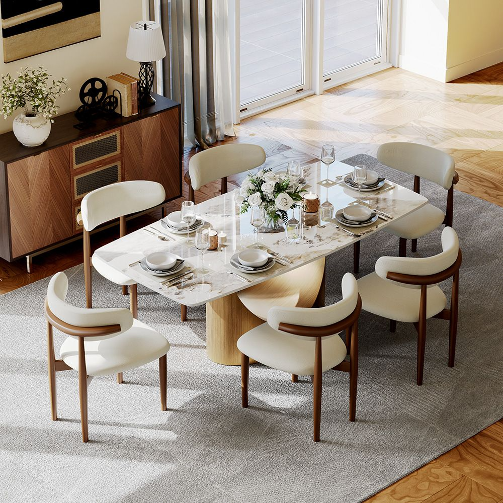 Aurelio Recta Matte Sintered Stone Dining Table
