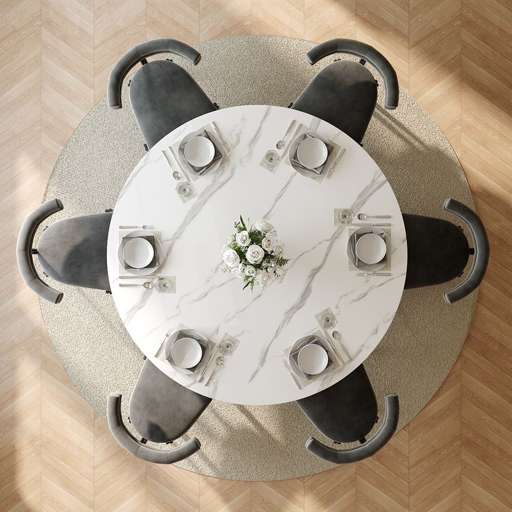 Aurelio Luxe Round Sintered Stone Dining Table