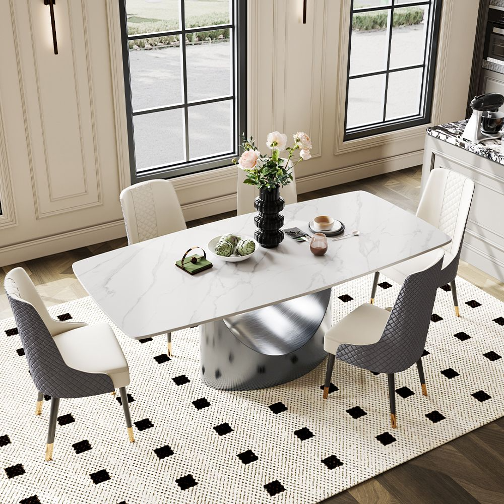 Aurelio Recta Matte Sintered Stone Dining Table