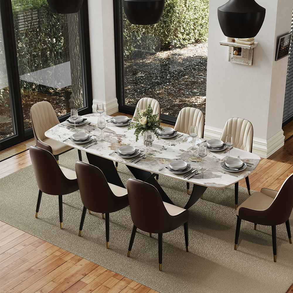 NovaLux Rectangular Sintered Stone Dining Table