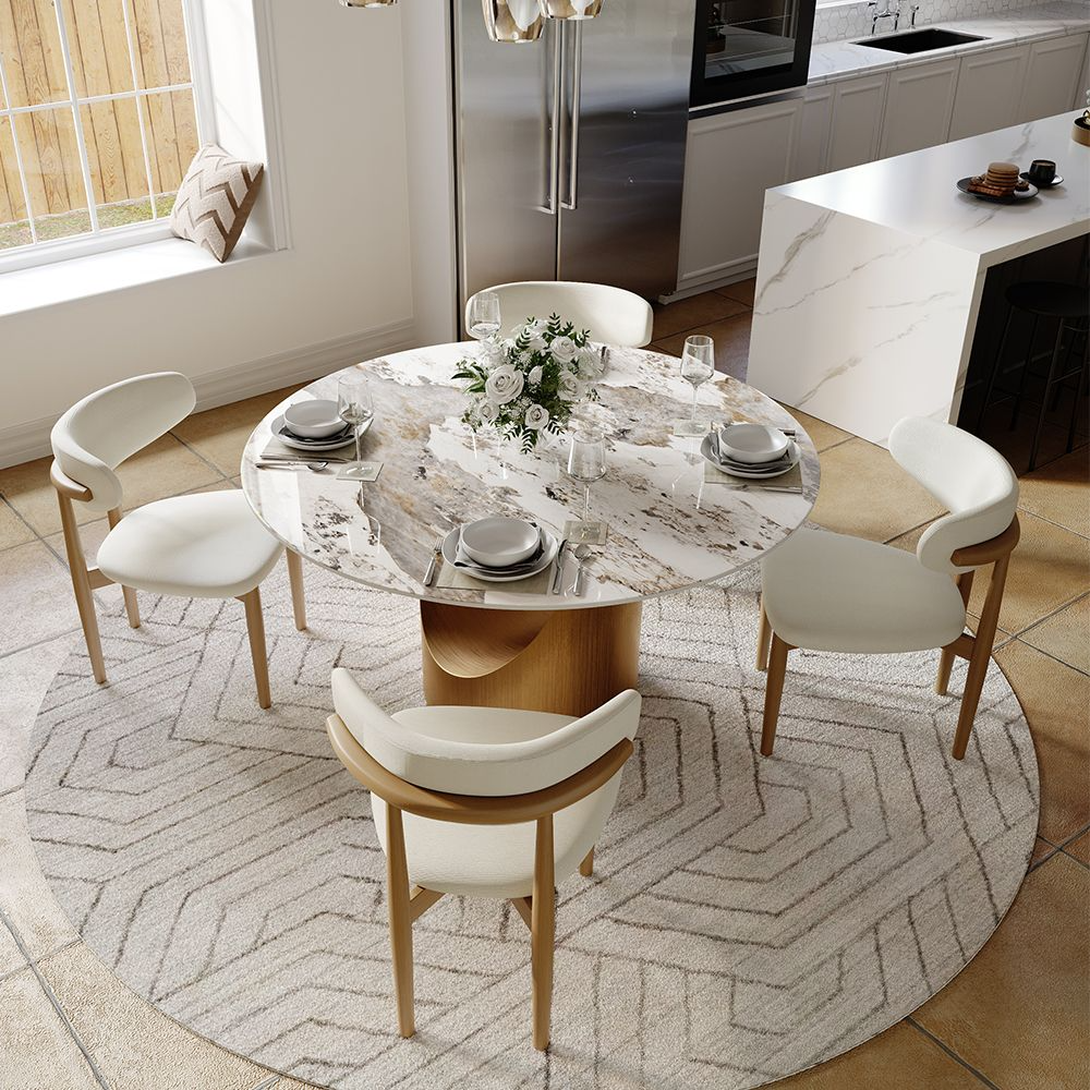 Aurelio Luxe Round Sintered Stone Dining Table