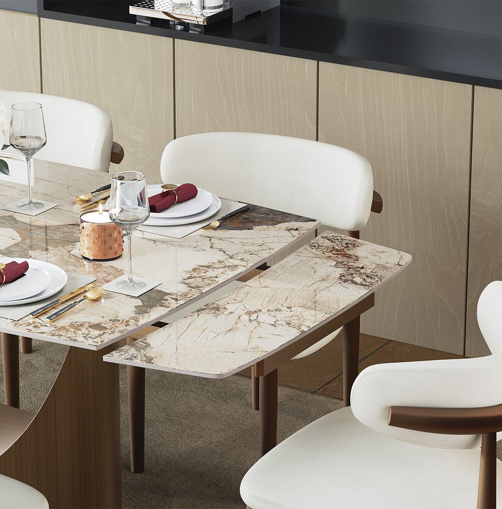 Aurelio Recta Matte Sintered Stone Dining Table