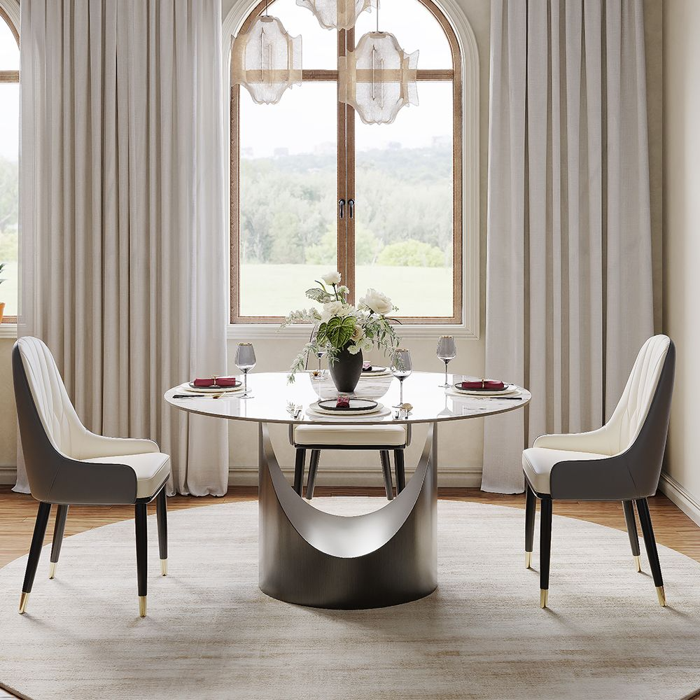 Aurelio Luxe Round Sintered Stone Dining Table