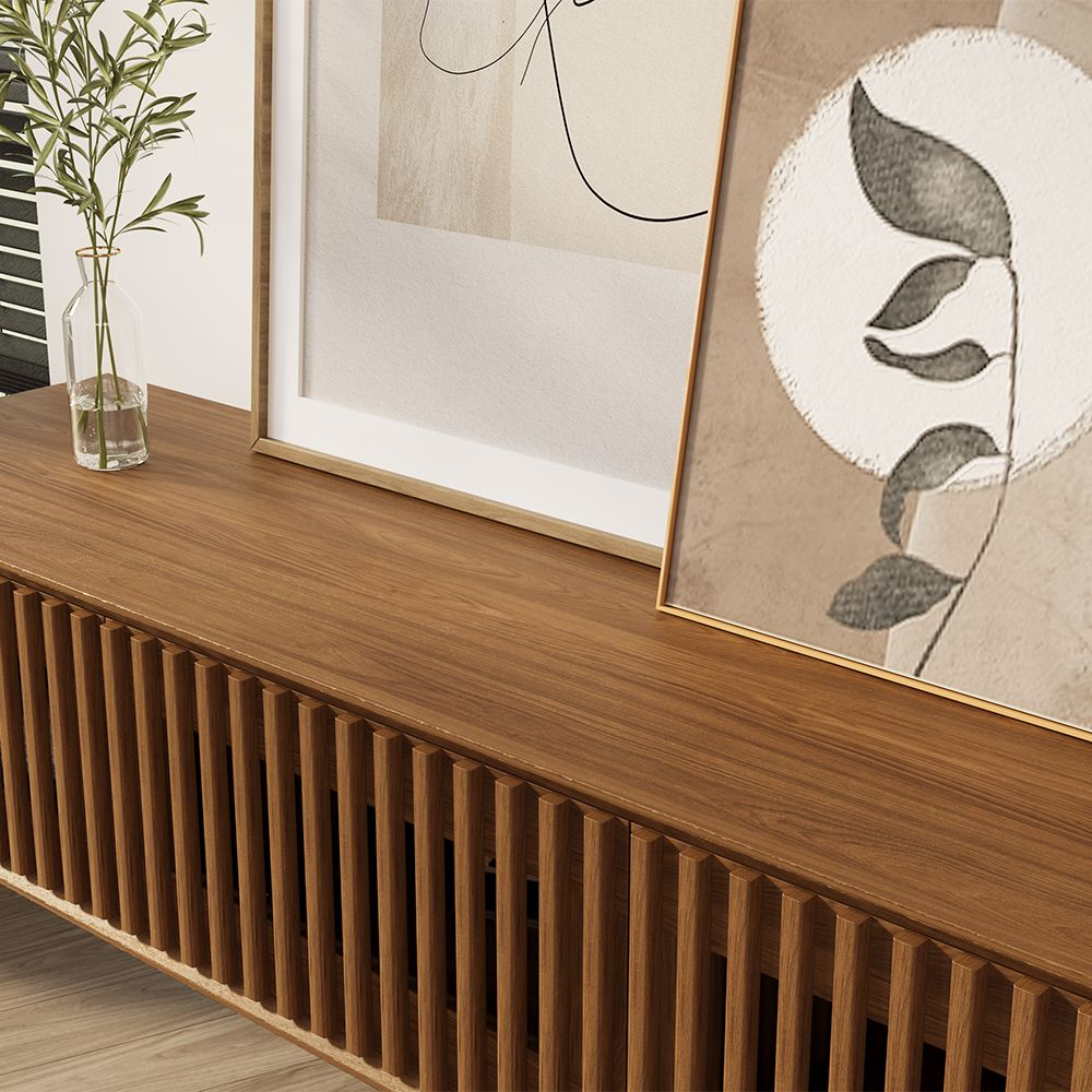 Aeolus Mid-Century Floating LED TV Console