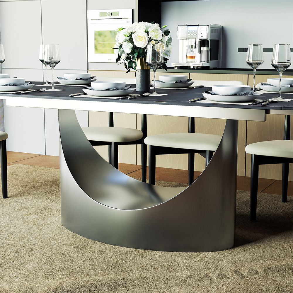 Aurelio Recta Matte Sintered Stone Dining Table
