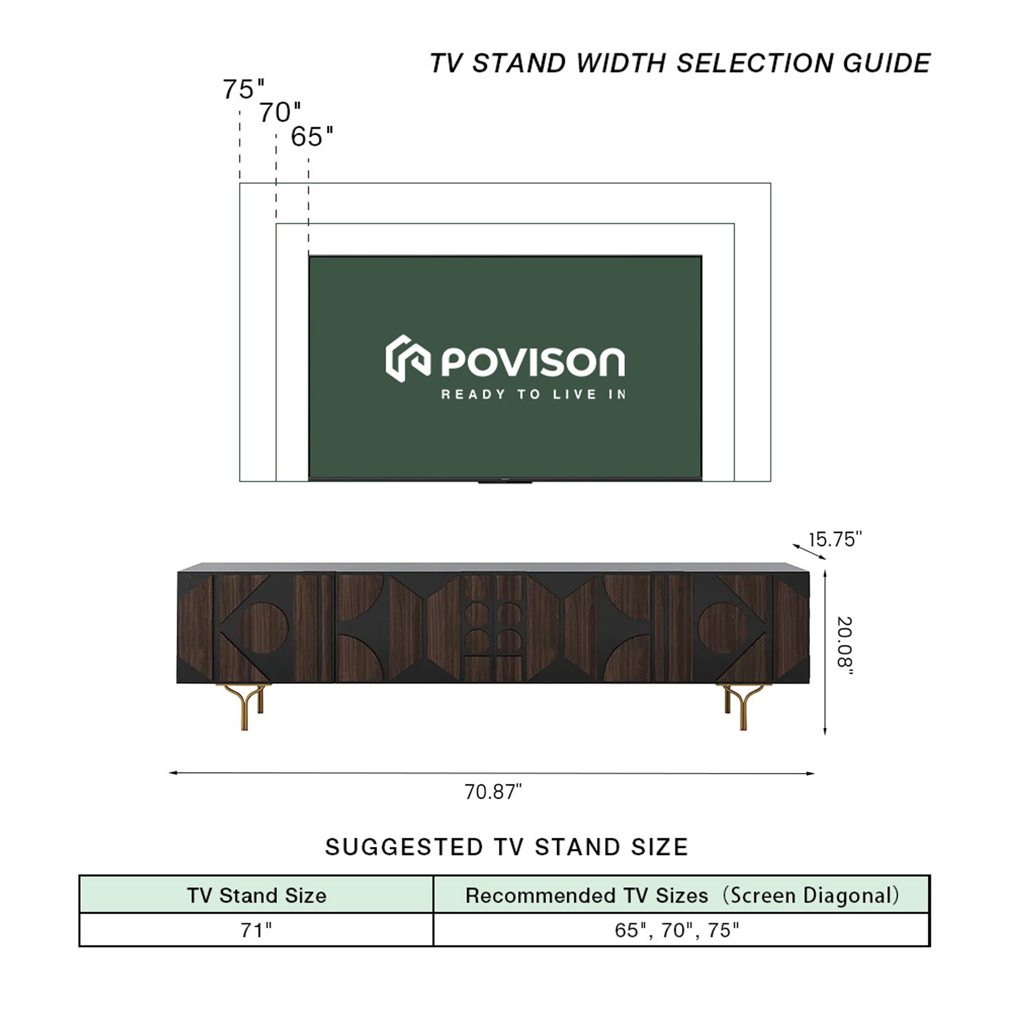 Standard / Smoky / 180cm TV Stand