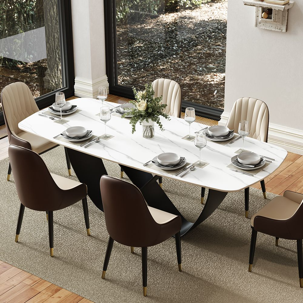 NovaLux Rectangular Sintered Stone Dining Table