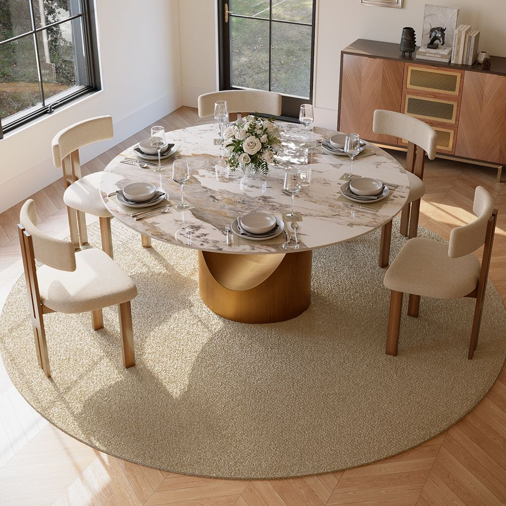 Aurelio Luxe Round Sintered Stone Dining Table