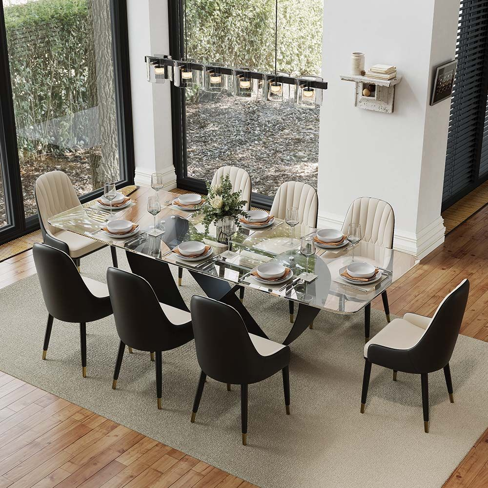 NovaLux Rectangular Sintered Stone Dining Table