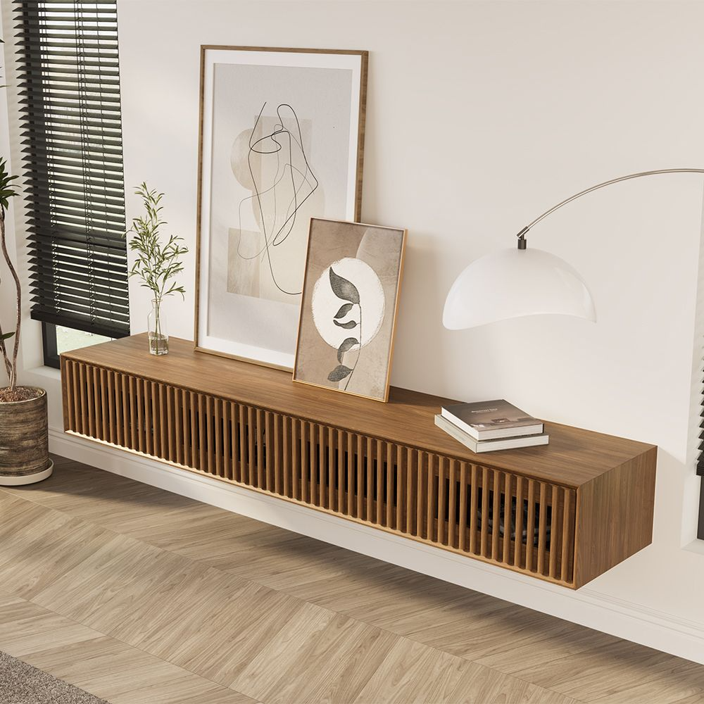 Aeolus Mid-Century Floating LED TV Console