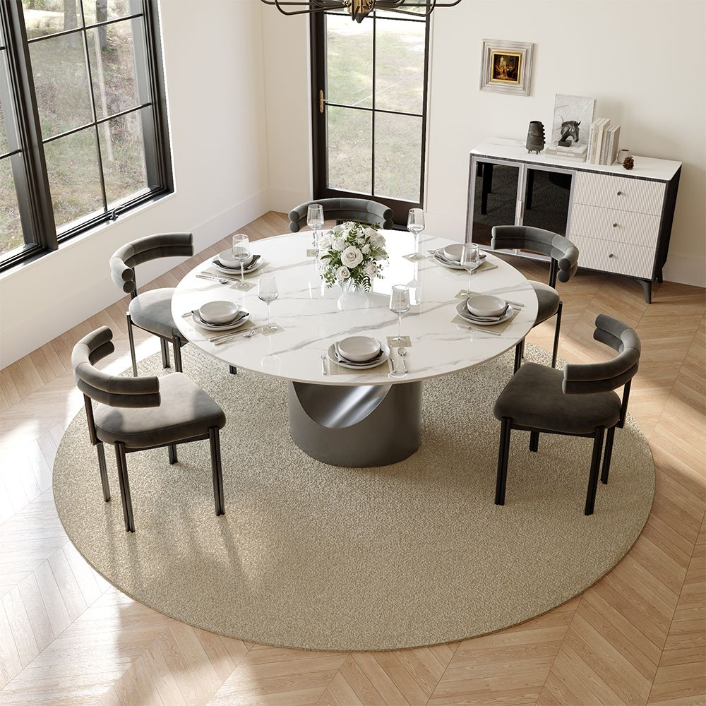 Aurelio Luxe Round Sintered Stone Dining Table