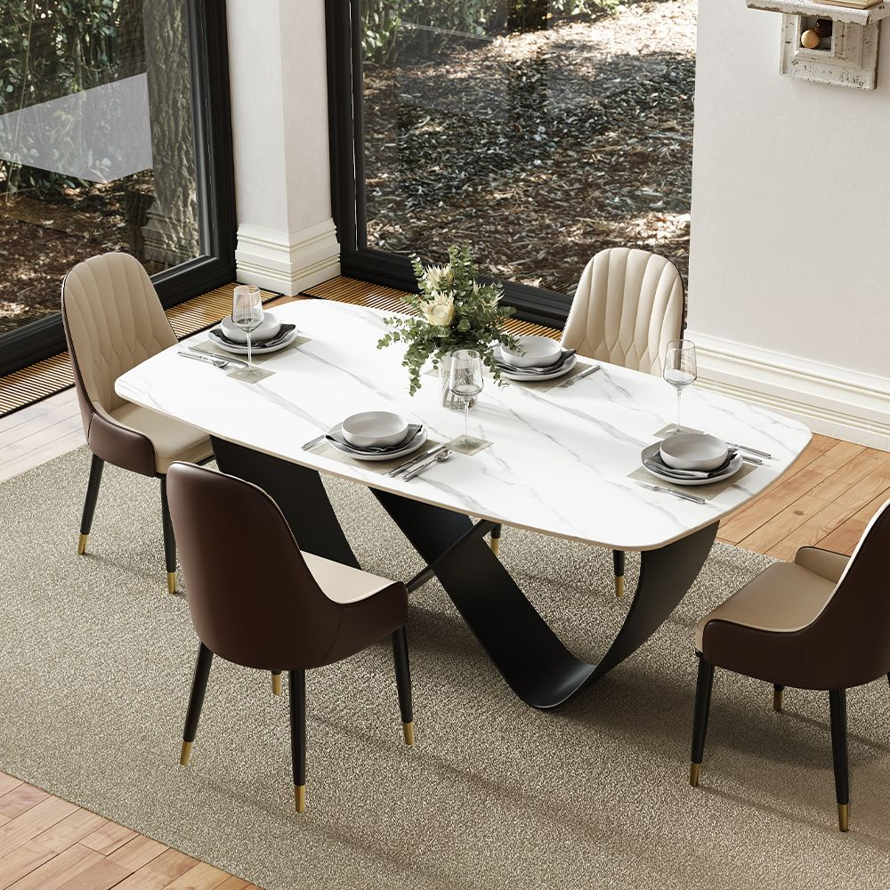 NovaLux Rectangular Sintered Stone Dining Table